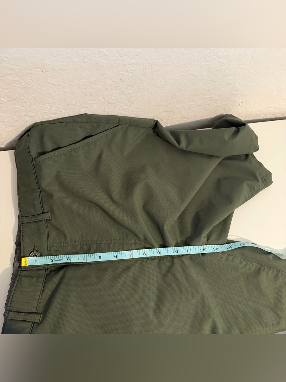 Gerry Men's Tech Shorts Size 36 Olive Green Stretch Hiking Trail Lightweight - Picture 7 of 9